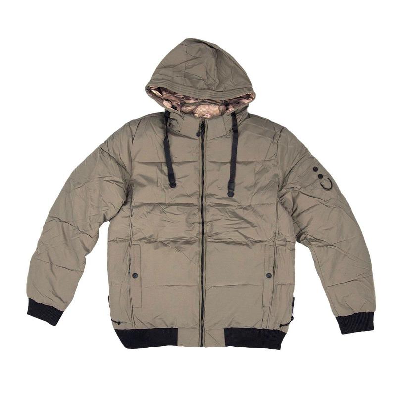 Jaqueta Masculina Puffer Dupla Face Bobojaco com Gorro Removível